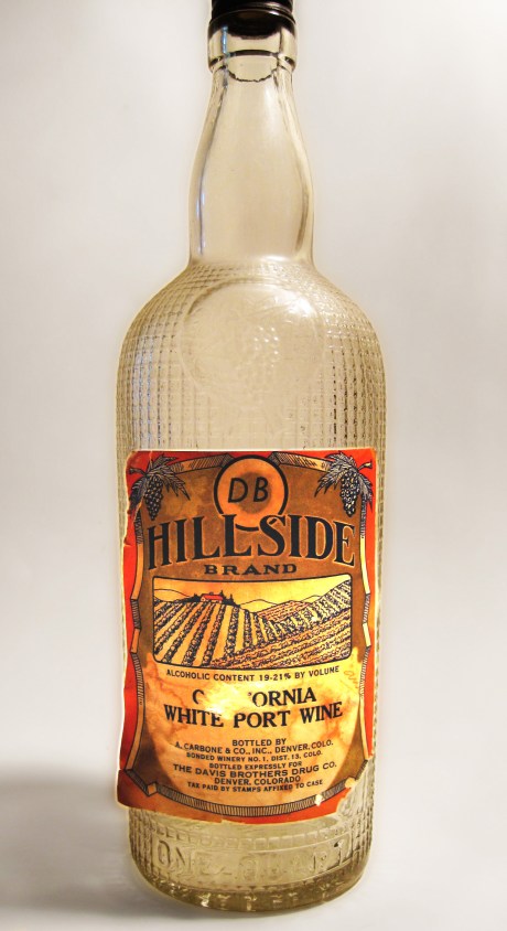 DB HILLSIDE BRAND California White Port Wine 