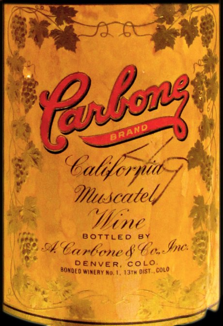 Carbone Wine Muscatel Label